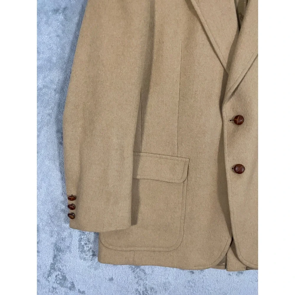 Oak Hall Sport Coat Mens 42R Tan 100% Camel Hair Bradford Gold‎ Label Blazer USA